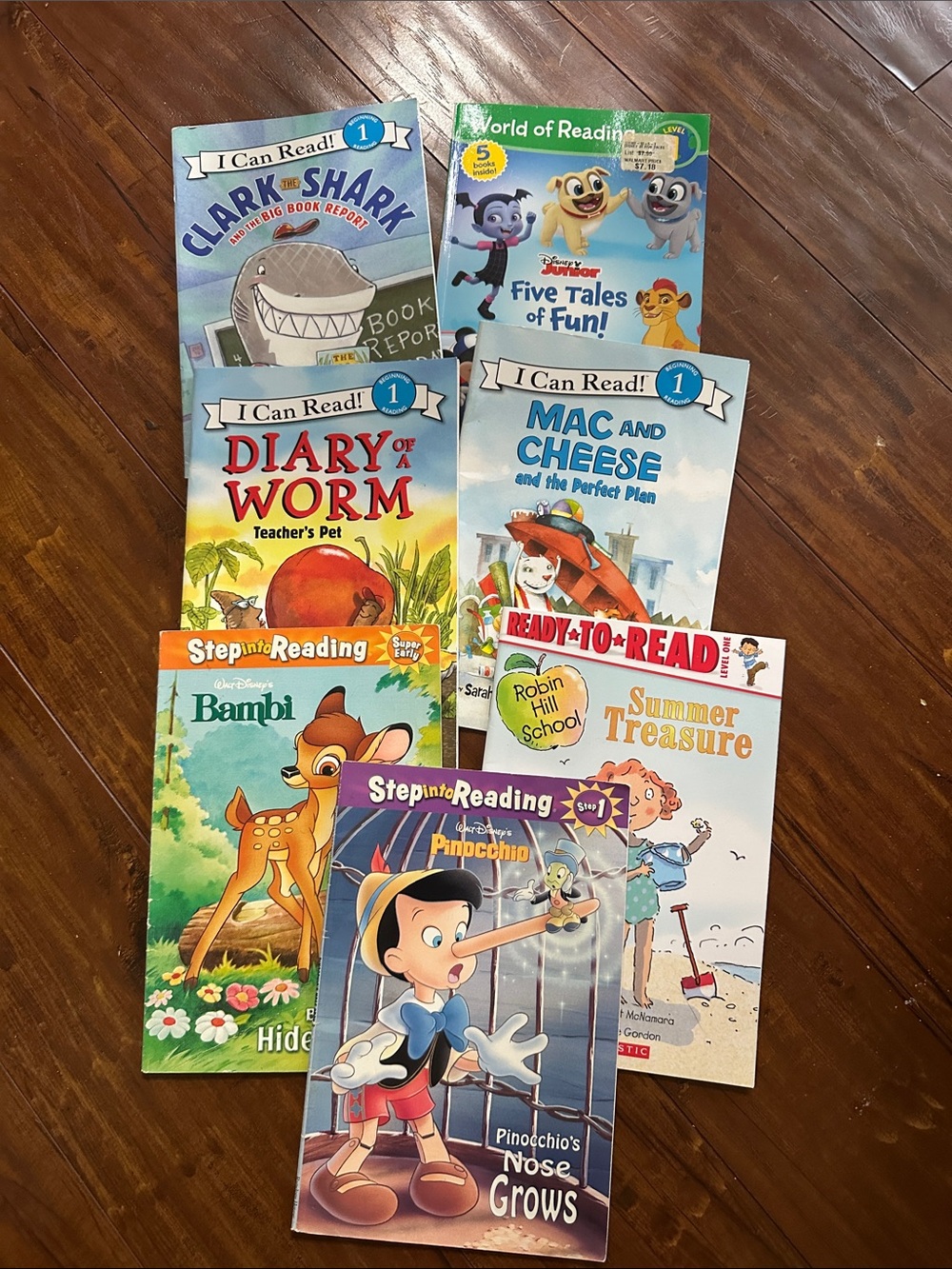 7 Level 1 Beginner Reader Books Disney I Can Read Step Into Reading Bundle